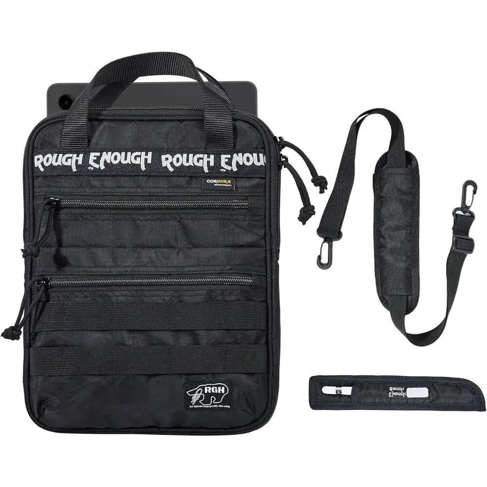 EW Rough Enough iPad Bag 11 Inch Cordura Tablet Travel Case Black Shoulder Strap